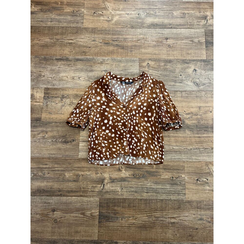 Cropped Zara Button Down Blouse - image 1